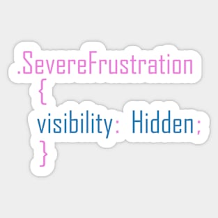 Funny CSS code about hidden frustration. Sticker